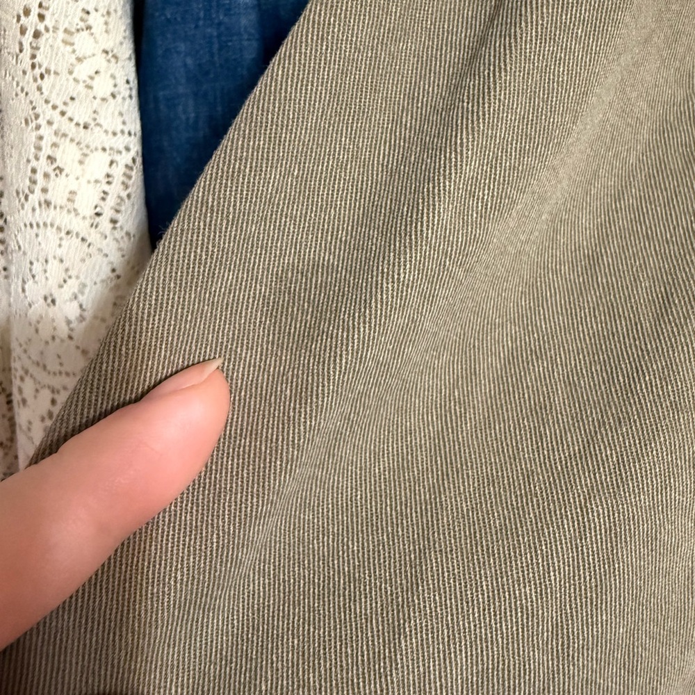 Olive Ruffled Women's Jacket - Picture 6 of 7